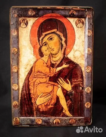 Икона деревянная «Богоматерь Умиление (Белозерская в подарок