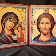 Подарочные иконы деревянные. "Венчальная Пара" — фотография 1