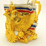 Подарочный бронзовый подстаканник «Герб РФ» №3 — фотография 2