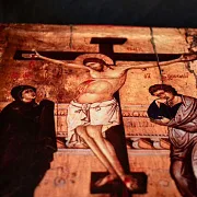 Икона "Распятие Иисуса Христа " +подставка — необычный подарок — фотография 6