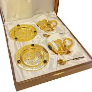 Фарфоровая кофейная пара "Агатовая". Златоуст — красивый подарок — фотография 5