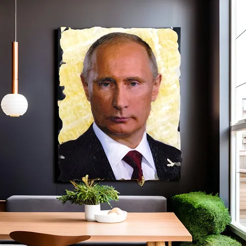 На память: Картина «В.В. Путин» с фотопечатью на ониксе