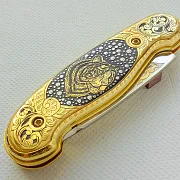 Подарочный складной нож «Тигр» из Златоуста — фотография 10