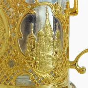 На память: Подстаканник «Красная площадь» для чая — фотография 2