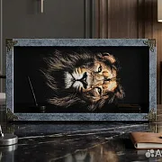 Нарды под стеклом «Царь зверей» — оригинальный подарок — фотография 8
