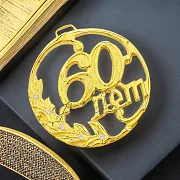 Медаль «60 лет» с фианитом — необычный подарок — фотография 1