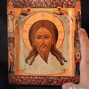 На память: Икона Спас Нерукотворный («Спас Мокрая Брада») — фотография 3