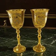 Бокалы для вина с фианитами. Златоуст — оригинальный подарок — фотография 1