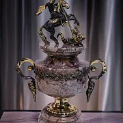 Кубок «Георгий Победоносец» из латуни и бронзы с креноидом — красивый подарок — фотография 1