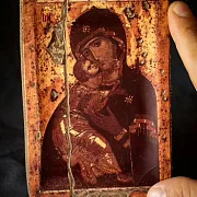 На память: Иконка "Владимирская" Божией Матери. 15 см — фотография 1