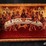 Икона "Тайная вечеря" 15*12 см — необычный подарок — фотография 4