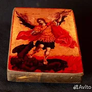 Подарочная икона "Архангел Михаил попирающий диавола" 15*12 с — фотография 4