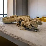 Скульптура из бронзы «Игуана» — красивый подарок — фотография 1