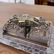 В подарок: Диорама «Битва на реке Сомме», бронза и ясень, 1:35 — фотография 1