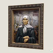 Икона резная из дерева Святая Ксения Петербургская — оригинальный подарок — фотография 3
