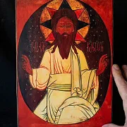 Икона деревянная "Господь Саваоф" в подарок — фотография 1
