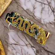Чехол для зажигалки "Змея" в золоте — оригинальный подарок — фотография 1