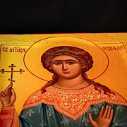 Деревянная Икона "Священномученица Надежда" — необычный подарок — фотография 7
