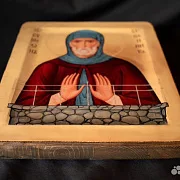 Подарочная икона деревянная "Святой Симеон Столпник" — фотография 5
