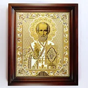 Икона Николая Чудотворца /в киоте/ №2. Златоуст — оригинальный подарок — фотография 2