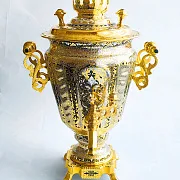 Самовар позолоченный — оригинальный подарок — фотография 6