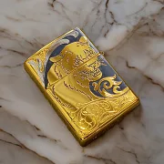 Зажигалка Zippo с гравировкой "Пантера" №2 — необычный подарок — фотография 1