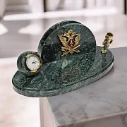 На память: Часы «Престиж» с гербом УИС и подставками — фотография 1