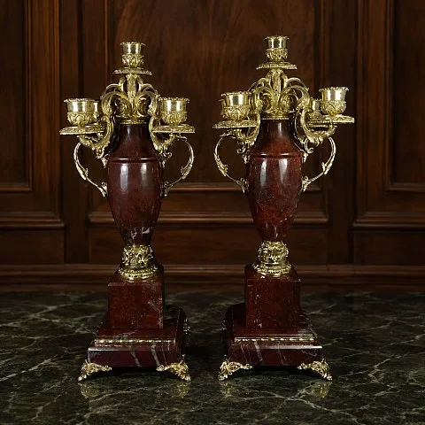 В подарок: Подсвечники «Радуга» из латуни, бронзы и яшмы