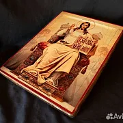 Икона "Господь Вседержитель на троне" — красивый подарок — фотография 5