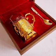 Латунный подстаканник «Хоккей» — оригинальный подарок — фотография 6
