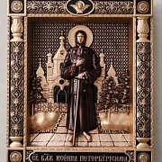Икона резная Ксения Петербургская — оригинальный подарок — фотография 8